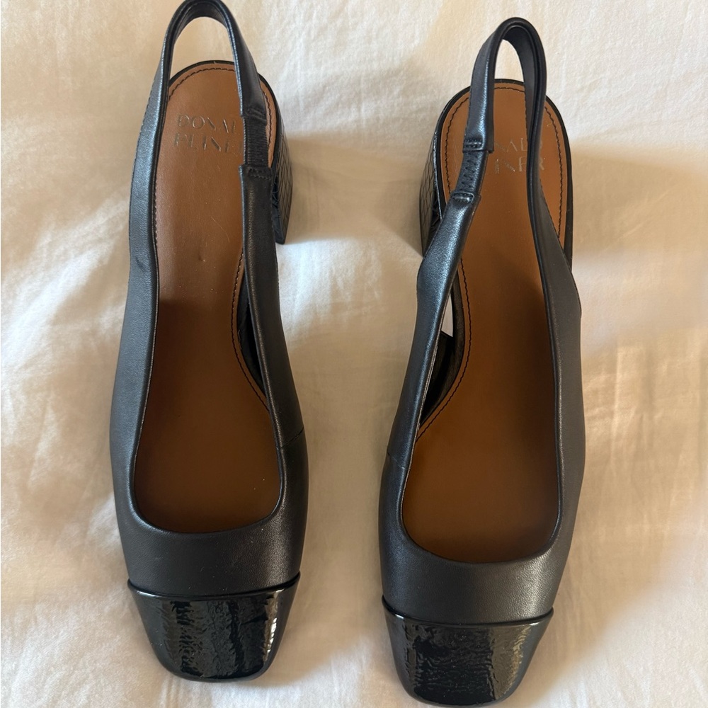 Donald J. Pliner Black Slingback Heels